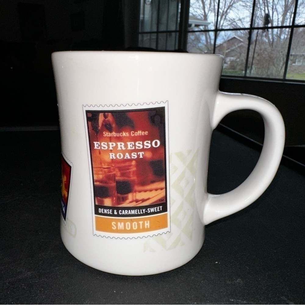 Starbucks Barista mug 2002 travel stamps